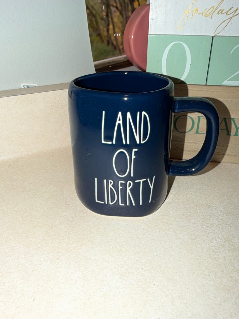 Rae dunn land of liberty mug
